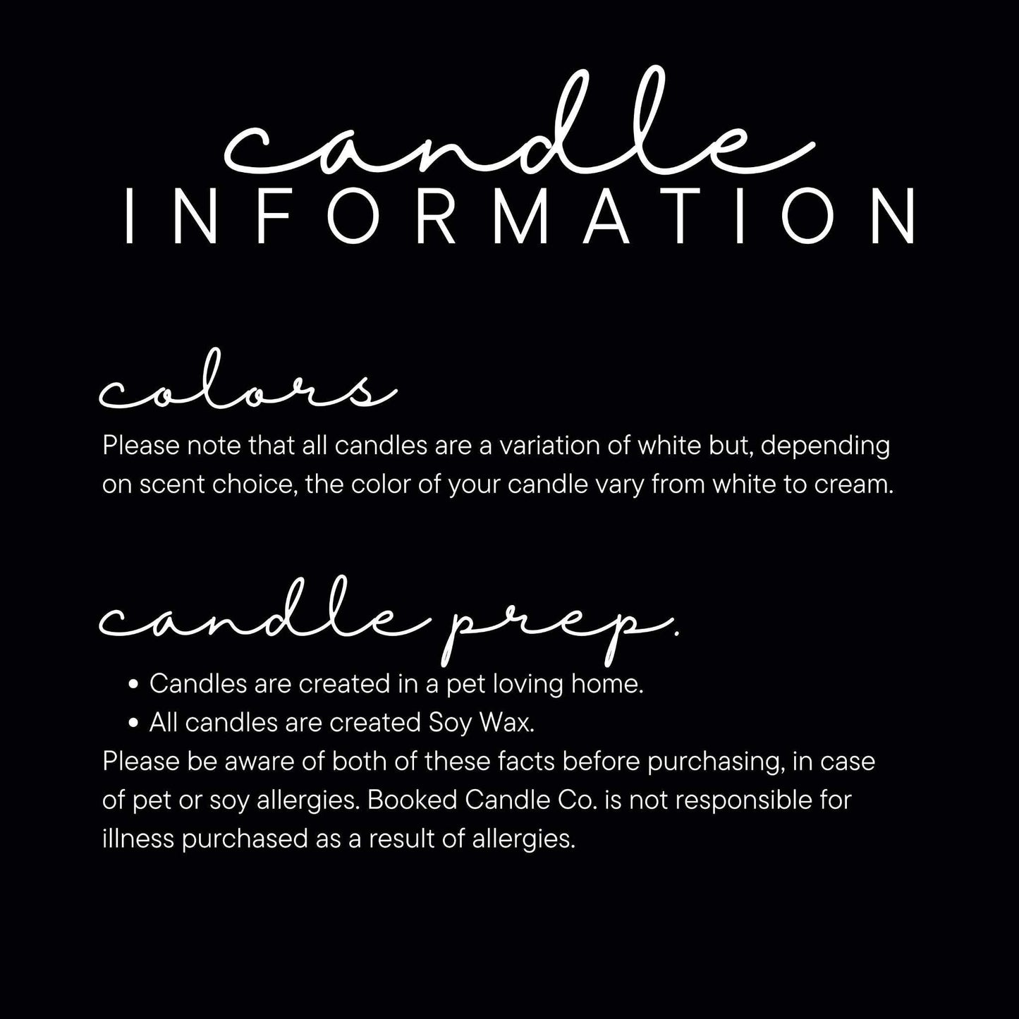 Candle information advice about natural soy wax candle color and preparation