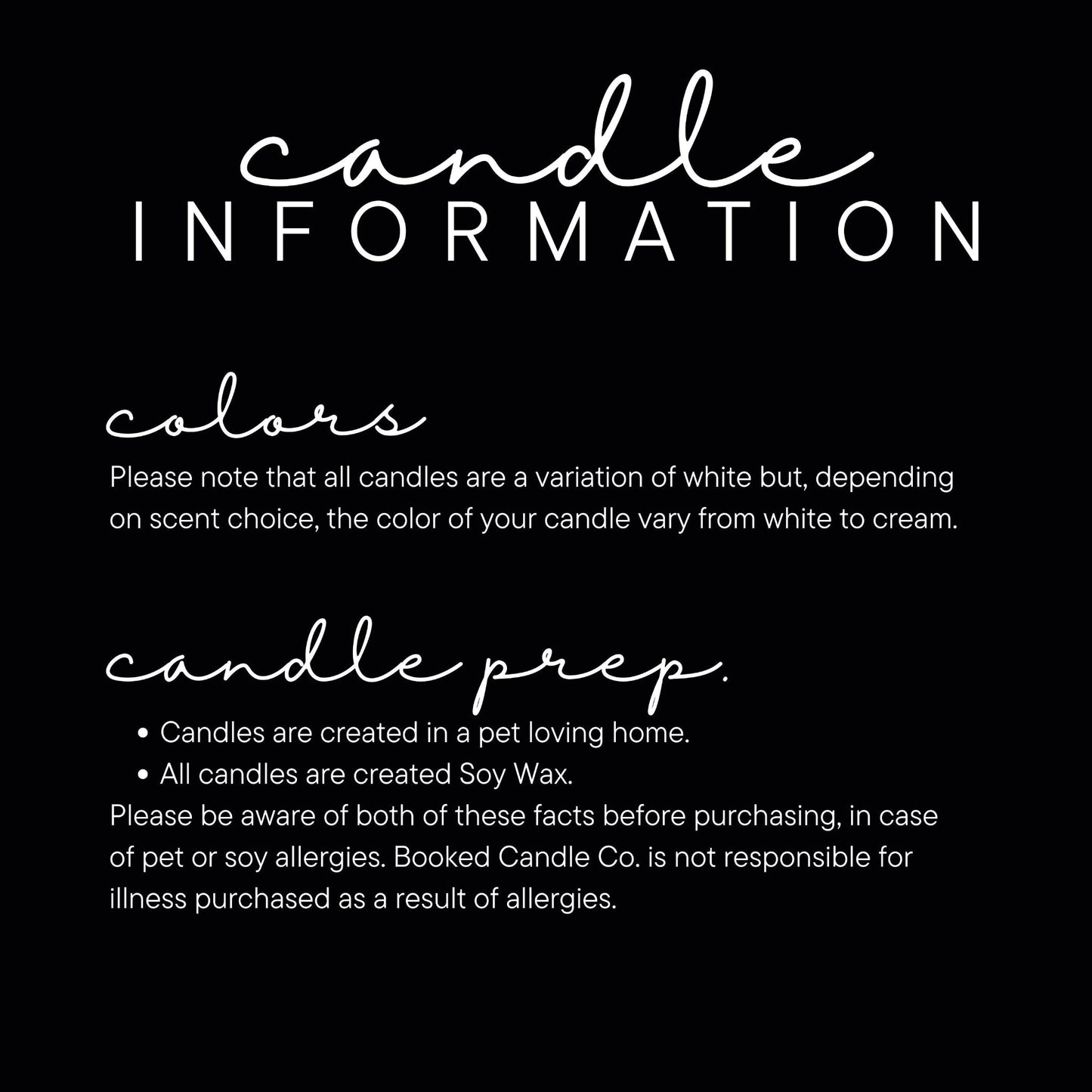 Candle information advice about natural soy wax candle color and preparation