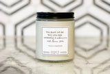 Image of "Ardently Admire And Love - Pride & Prejudice" labelled candle