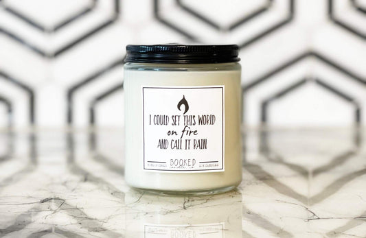 I Could Set This World On Fire - Red Queen Series, Soy Candles by Booked Candle Co.
