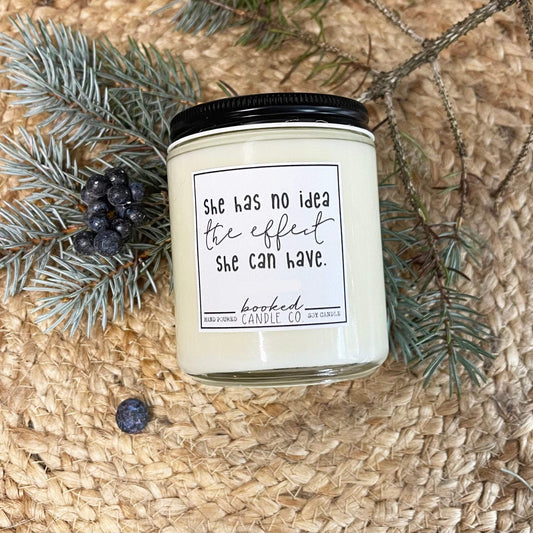 She Has No Idea The Effect She Can Have - Hunger Games Series, Soy Candles by Booked Candle Co.