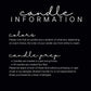 Candle information advice about natural soy wax candle color and preparation