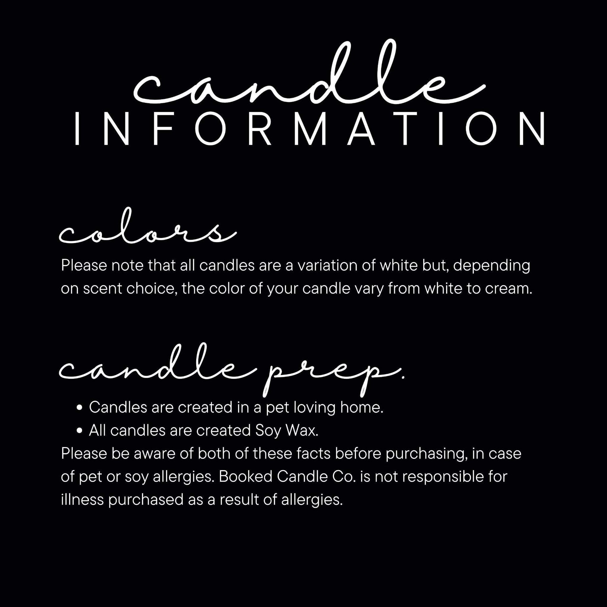 Candle information advice about natural soy wax candle color and preparation