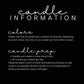 Candle information advice about natural soy wax candle color and preparation