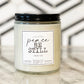 Image of "Peace Be Still - Mark 4:39" labelled candle