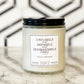 Image of "Incandescently Happy - Pride & Predjuice" labelled candle