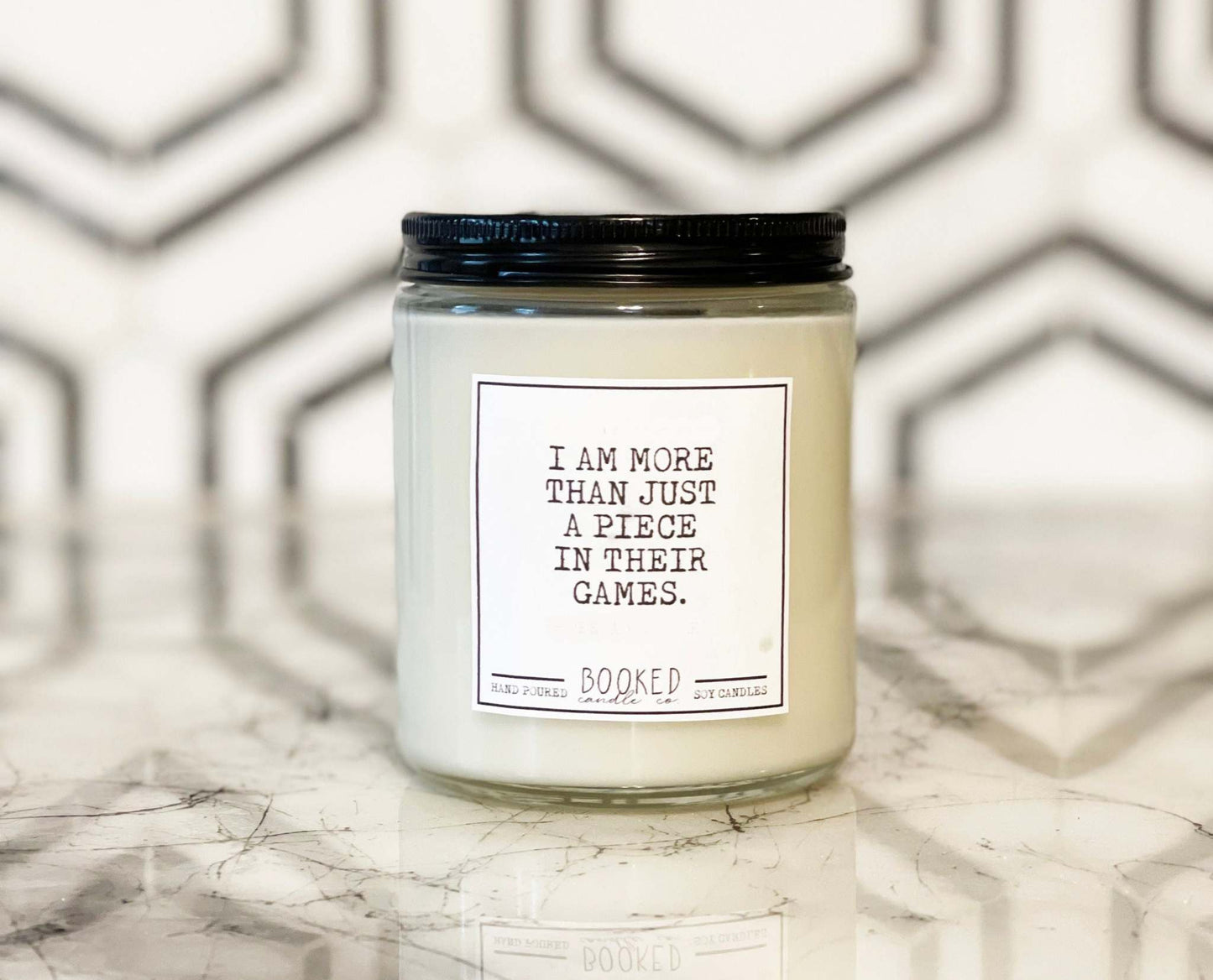 I Am More Than Just A Piece In Their Games - Hunger Games Series, Soy Candles by Booked Candle Co.