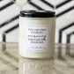 Image of "You Can Only Come To Morning Through The Shadows - Lord Of The Rings Series" labelled candle