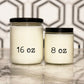 Scented natural soy wax candle jar size example image