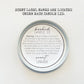 Natural soy wax candle scent label image
