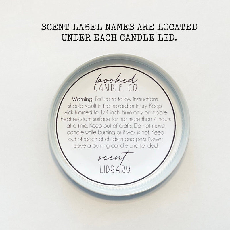 Natural soy wax candle scent label image